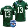 Parker Navarro Jersey #13 Ohio Bobcats 2023 Myrtle Beach Bowl Patch College Football Green