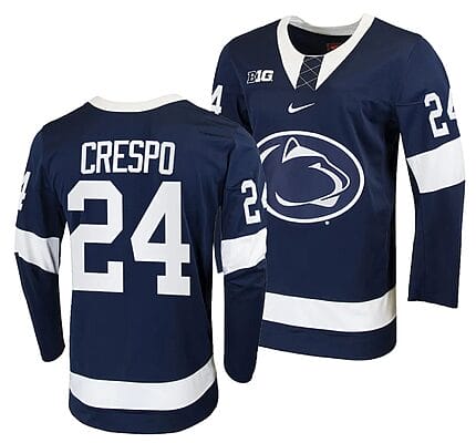 Penn State Nittany Lions Jarod Crespo Jersey #24 Navy College Hockey Replica 2023-24