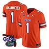 Princely Umanmielen Jersey #1 Florida Gators Vapor Limited Florida Map College Football Orange