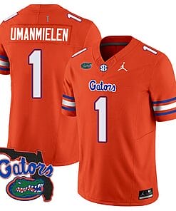 Princely Umanmielen Jersey #1 Florida Gators Vapor Limited Florida Map College Football Orange