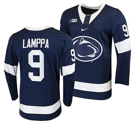 Penn State Nittany Lions Xander Lamppa Jersey #9 Navy College Hockey Replica 2023-24