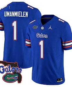 Princely Umanmielen Jersey #1 Florida Gators Vapor Limited Florida Map College Football Royal