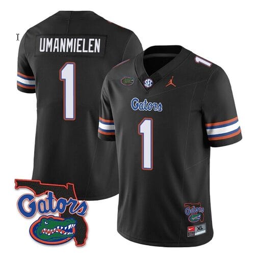 Princely Umanmielen Jersey #1 Florida Gators Vapor Limited College Football Black