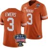 Quinn Ewers Jersey #3 Texas Longhorns Allstate Sugar Bowl Patch 2024 College Football Orange