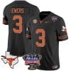 Quinn Ewers Jersey #3 Texas Longhorns Sugar Bowl Patch Vapor Football Black