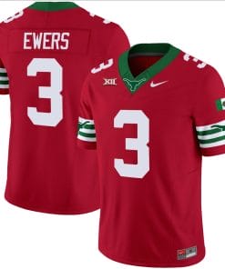 Quinn Ewers Jersey #3 Texas Longhorns Mexico Vapor College Football Red