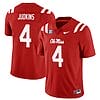 Quinshon Judkins Jersey #4 Ole Miss Rebels Football All Stitched Red