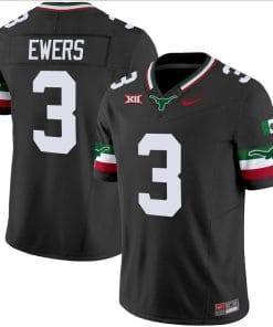Quinn Ewers Jersey #3 Texas Longhorns Mexico Vapor College Football Black