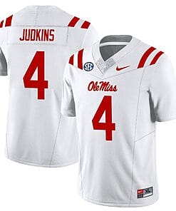 Quinshon Judkins Jersey #4 Ole Miss Rebels Football All Stitched White
