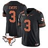 Quinn Ewers Jersey #3 Texas Longhorn Vapor Limited College Football Black