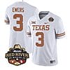 Quinn Ewers Jersey #3 Texas Longhorn Allstate Red River Vivalry Patch College Football White