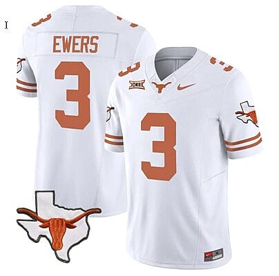 Quinn Ewers Jersey #3 Texas Longhorn Vapor Limited College Football White