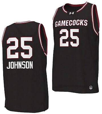 Raven Johnson Jersey #25 South Carolina Gamecocks College Basketball 2023-24 Replica Black