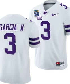RJ Garcia II Jersey #3 Kansas State Wildcats 2023 Pop-Tarts Bowl Football White