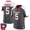 Raheim Sanders Jersey #5 Arkansas Razorback Football Arkansas State Patch White Alternate