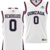 Ryan Nembhard Jersey #0 Gonzaga Bulldogs NIL College Basketball Lightweight White