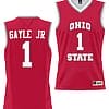 Roddy Gayle Jr Jersey #1 Ohio State Buckeyes College Basketball Lightweight Scarlet