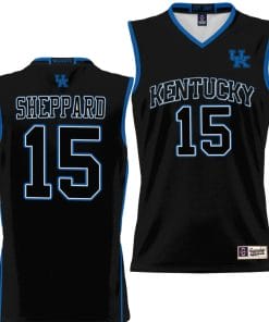 Reed Sheppard Jersey #15 Kentucky Wildcats NIL College Basketball Lightweight Black