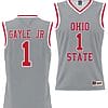 Roddy Gayle Jr Jersey #1 Ohio State Buckeyes College Basketball Lightweight Gray