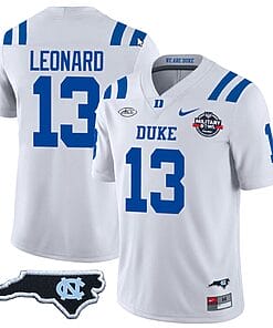 Riley Leonard Jersey #13 Duke Blue Devils Football Limited White - NC State
