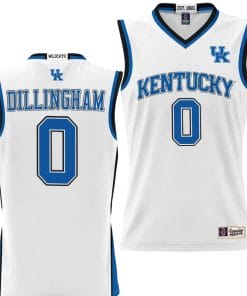 Rob Dillingham Jersey #0 Kentucky Wildcats NIL College Basketball Lightweight White
