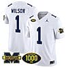 Roman Wilson Jersey #1 Michigan Wolverines 1000 Wins Patch Vapor Limited Football White