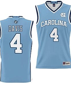 RJ Davis Jersey #4 UNC Tar Heels NIL College Basketball Lightweight Blue