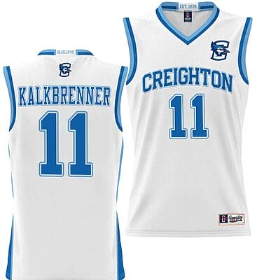 Ryan Kalkbrenner Jersey #11 Creighton Bluejays College NIL Basketball Lightweight White