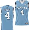 RJ Davis Jersey #4 UNC Tar Heels College NIL Basketball Lightweight Blue