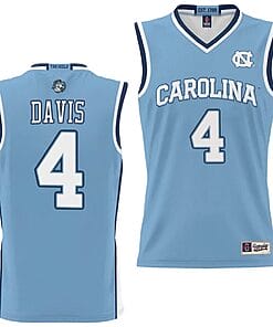 RJ Davis Jersey #4 UNC Tar Heels College NIL Basketball Lightweight Blue