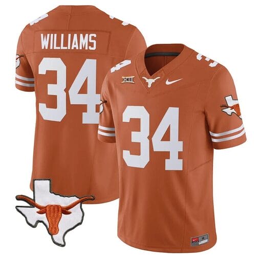Ricky Williams Jersey #34 Texas Longhorn Vapor Limited College Football Texas Orange