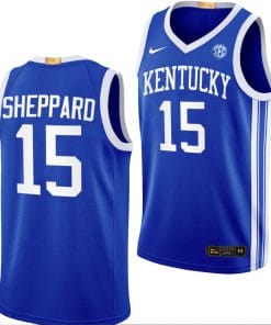 Reed Sheppard Jersey #15 Kentucky Wildcats Limited College Basketball Blue Away Classc
