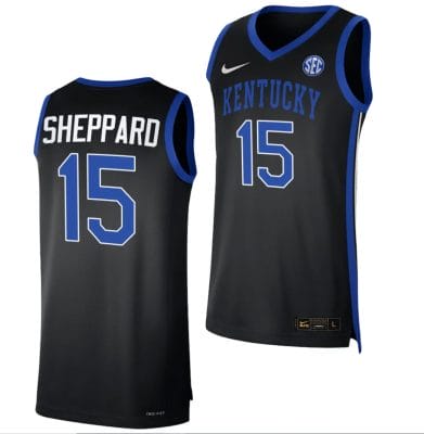 Reed Sheppard Jersey #15 Kentucky Wildcats Limited College Basketball Alternate Black