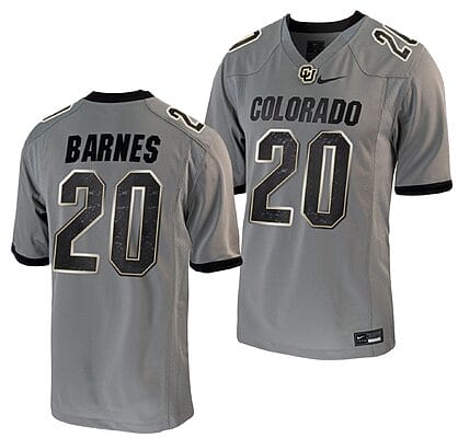 Robert Barnes Jersey #20 Colorado Buffaloes College Football Untouchable Game Grey