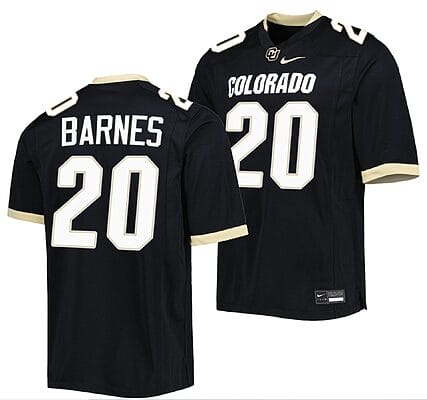 Robert Barnes Jersey #20 Colorado Buffaloes College Football Untouchable Replica Black