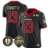 Stetson Bennett Jersey #13 Georgia Bulldogs Football 2023 Champions and Vince Dooley Patch Gold Trim All Stitched