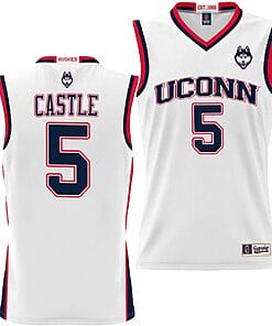 Stephon Castle Jersey #5 UConn Huskies NIL College Basketball Lightweight White
