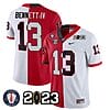 Stetson Bennett Jersey #13 Georgia Bulldogs Football Split Red White All Stitched