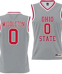 Scotty Middleton Jersey #0 Ohio State Buckeyes College Basketball Lightweight Gray
