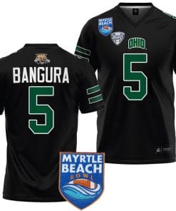 Sieh Bangura Jersey #5 Ohio Bobcats 2023 Myrtle Beach Bowl Patch College Football Black
