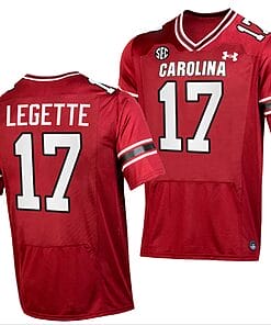 South Carolina Gamecocks Xavier Legette Jersey #17 College Football Stitched Garnet 2023