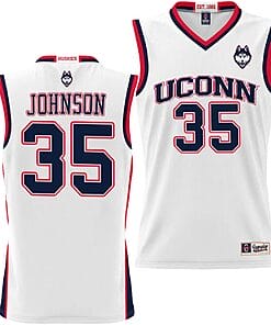 Samson Johnson Jersey #35 UConn Huskies NIL College Basketball Lightweight White