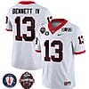 Stetson Bennett Jersey #13 Georgia Bulldogs Football 2023 Champions and Vince Dooley Patch White All Stitched
