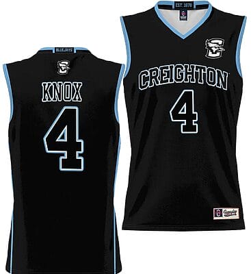 Sterling Knox Jersey #2 Creighton Bluejays College NIL Basketball Lightweight Black