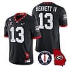 Stetson Bennett Jersey #13 Georgia Bulldogs Football Vince Dooley Patch Georgia Map Black All Stitched