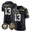 Stetson Bennett Jersey #13 Georgia Bulldogs Football 2023 Champions and Vince Dooley Patch Black Limited All Stitched