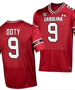South Carolina Gamecocks Luke Doty Jersey #9 College Football Stitched Garnet 2023