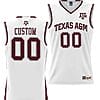 Spencer Johnson Jersey #20 Custom Texas Aggies Jersey Name and Number NIL College Basketball Jersey Lightweight White