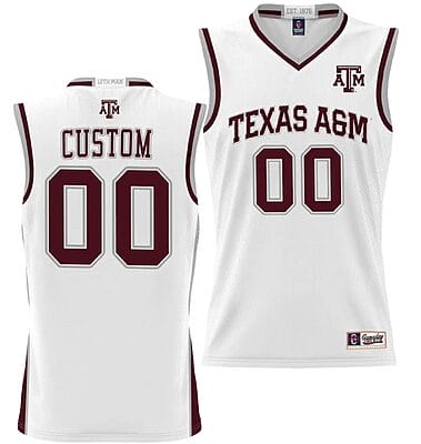 Spencer Johnson Jersey #20 Custom Texas Aggies Jersey Name and Number NIL College Basketball Jersey Lightweight White