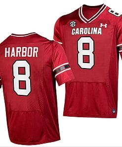 South Carolina Gamecocks Nyck Harbor Jersey #8 College Football Stitched Garnet 2023